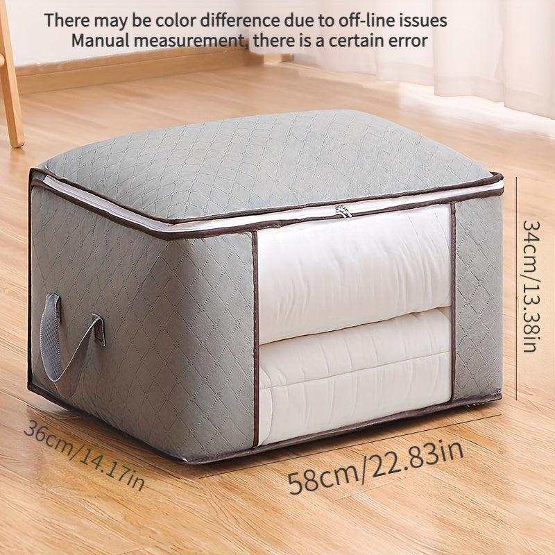 Large Capacity Clothes Storage Organizer with Zipper, Dustproof Container