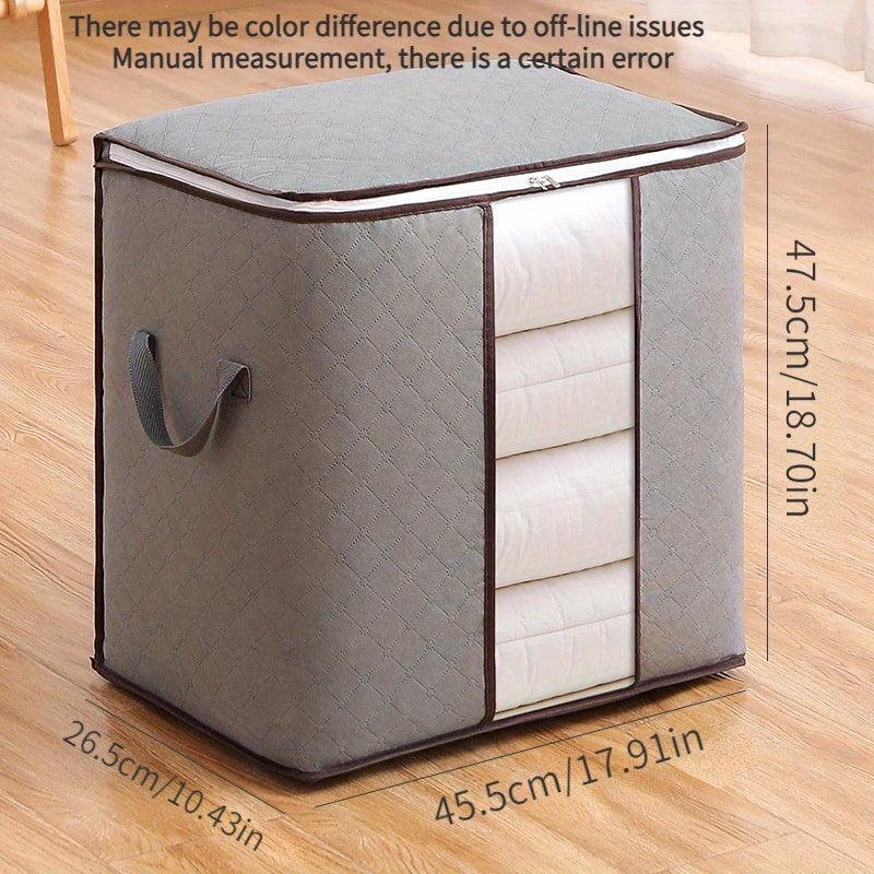 Large Capacity Clothes Storage Organizer with Zipper, Dustproof Container