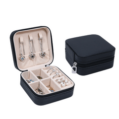 Mini Jewelry Storage Box Zipper Portable Travel Container