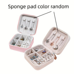 Mini Jewelry Storage Box Zipper Portable Travel Container