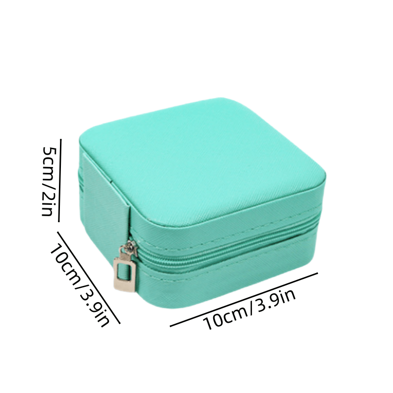 Mini Jewelry Storage Box Zipper Portable Travel Container
