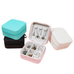 Mini Jewelry Storage Box Zipper Portable Travel Container