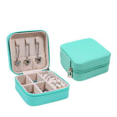 Mini Jewelry Storage Box Zipper Portable Travel Container