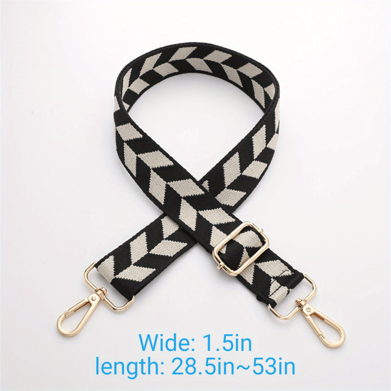 Geometric Pattern Bag Strap Vintage Adjustable Strap