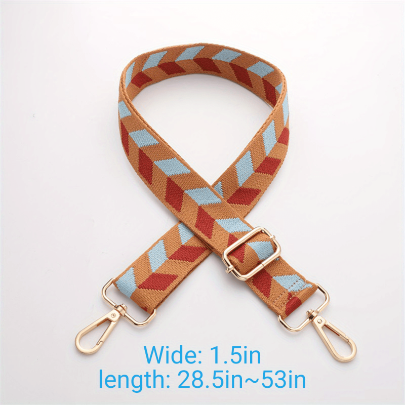 Geometric Pattern Bag Strap Vintage Adjustable Strap