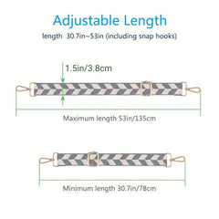 Geometric Pattern Bag Strap Vintage Adjustable Strap