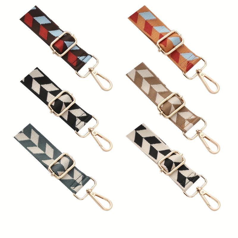 Geometric Pattern Bag Strap Vintage Adjustable Strap