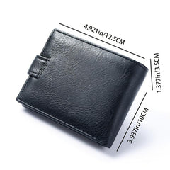 Men's Leather Money Clip Wallet Trifold ID Window Coin Purse