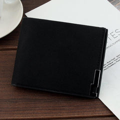 Men's Casual Fabric Short Wallet Canvas Purse Male Money Bag