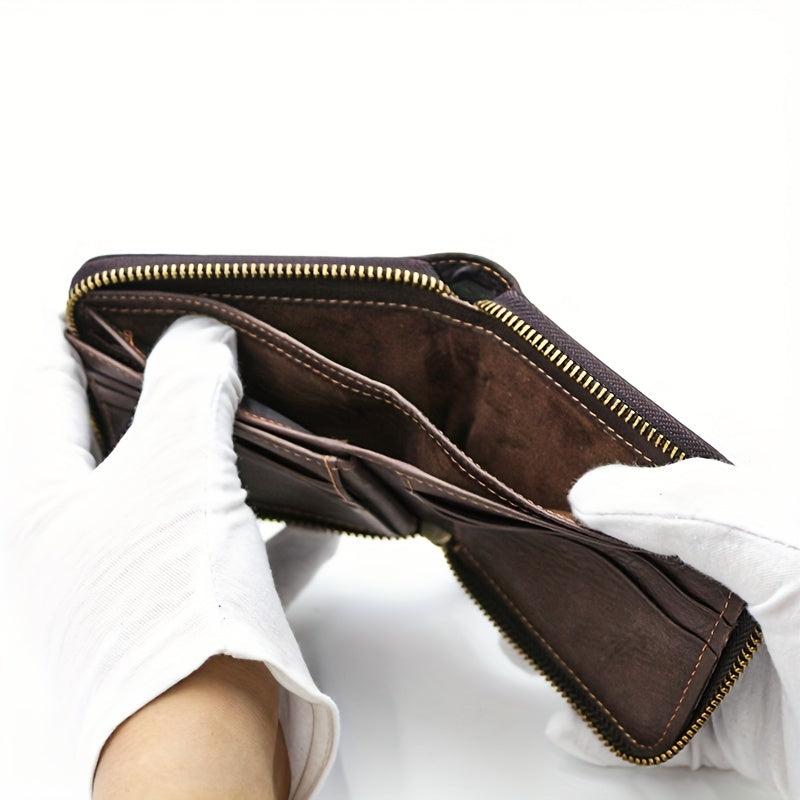 Vintage Cowhide Card Holder Wallet Multifunctional Coin Purse