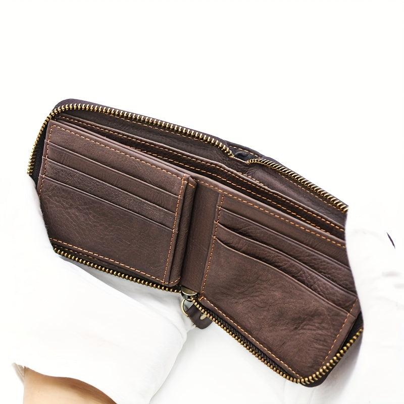 Vintage Cowhide Card Holder Wallet Multifunctional Coin Purse