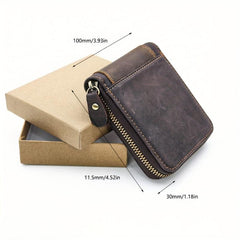 Vintage Cowhide Card Holder Wallet Multifunctional Coin Purse