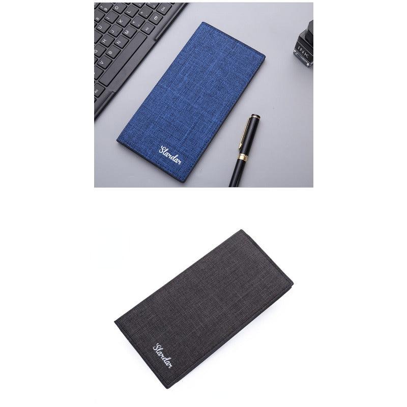 Minimalist Canvas Long Wallet Card Holder Cash Purse Clutch Bag