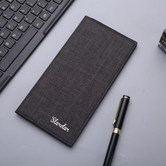 Minimalist Canvas Long Wallet Card Holder Cash Purse Clutch Bag