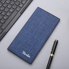 Minimalist Canvas Long Wallet Card Holder Cash Purse Clutch Bag