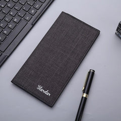 Minimalist Canvas Long Wallet Card Holder Cash Purse Clutch Bag