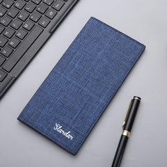 Minimalist Canvas Long Wallet Card Holder Cash Purse Clutch Bag