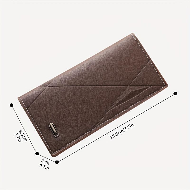 Men's Leather Long Wallet Card Holder Cash Purse Clutch Bag Pouch