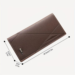 Men's Leather Long Wallet Card Holder Cash Purse Clutch Bag Pouch