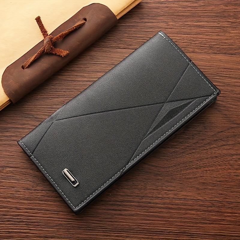 Men's Leather Long Wallet Card Holder Cash Purse Clutch Bag Pouch