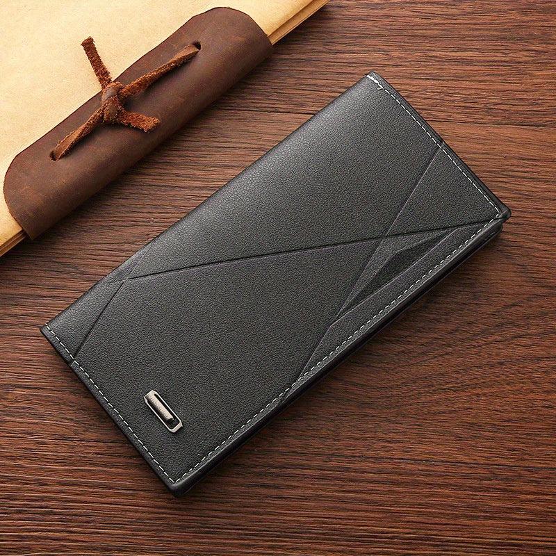 Men's Leather Long Wallet Card Holder Cash Purse Clutch Bag Pouch