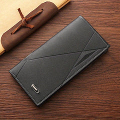 Men's Leather Long Wallet Card Holder Cash Purse Clutch Bag Pouch