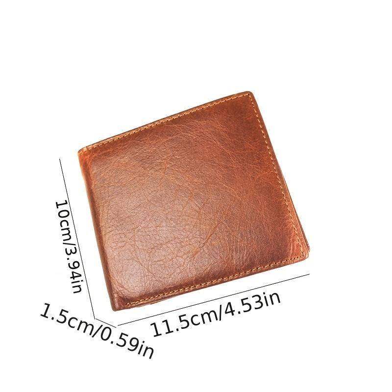 Men's Leather Wallet Money Clip RFID Blocking Card Holder Zipper Coin Pocket