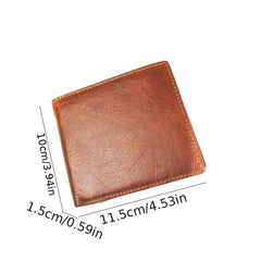 Men's Leather Wallet Money Clip RFID Blocking Card Holder Zipper Coin Pocket