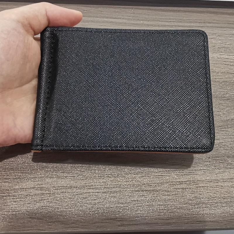 Men's Portable Money Clip Card Case Bifold Card Holder