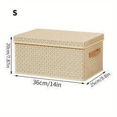 Foldable PP Storage Box with Lid for Clothes and Quilts