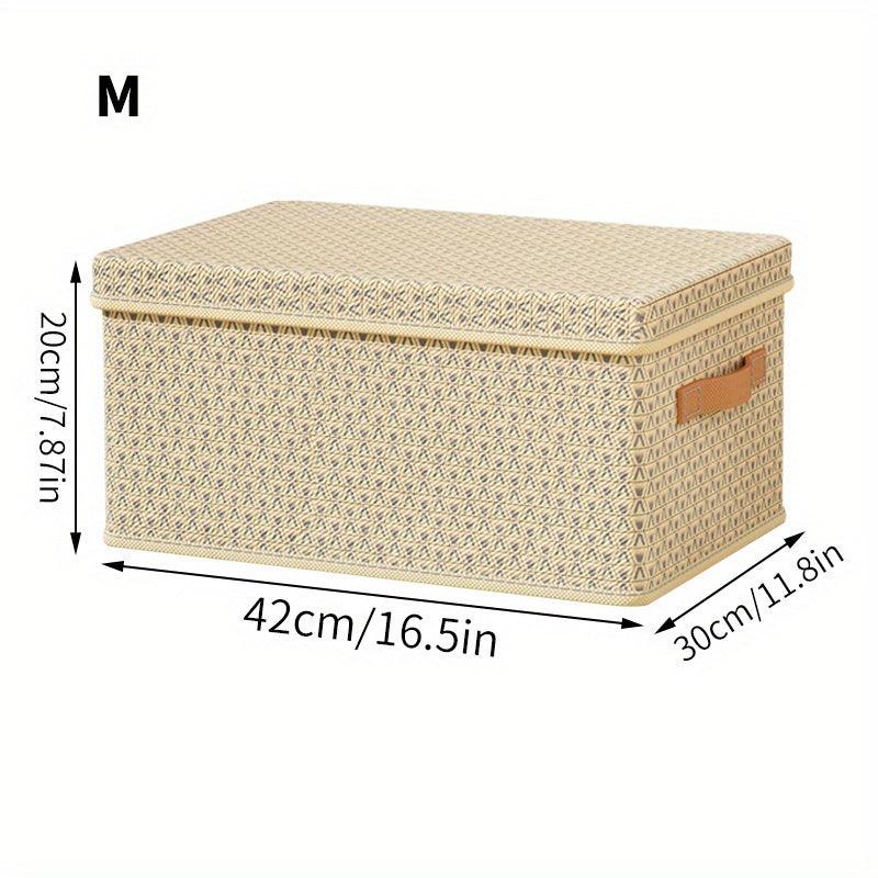 Foldable PP Storage Box with Lid for Clothes and Quilts