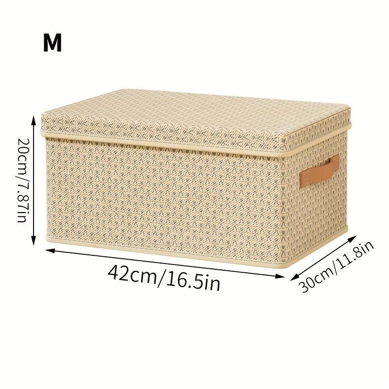 Foldable PP Storage Box with Lid for Clothes and Quilts