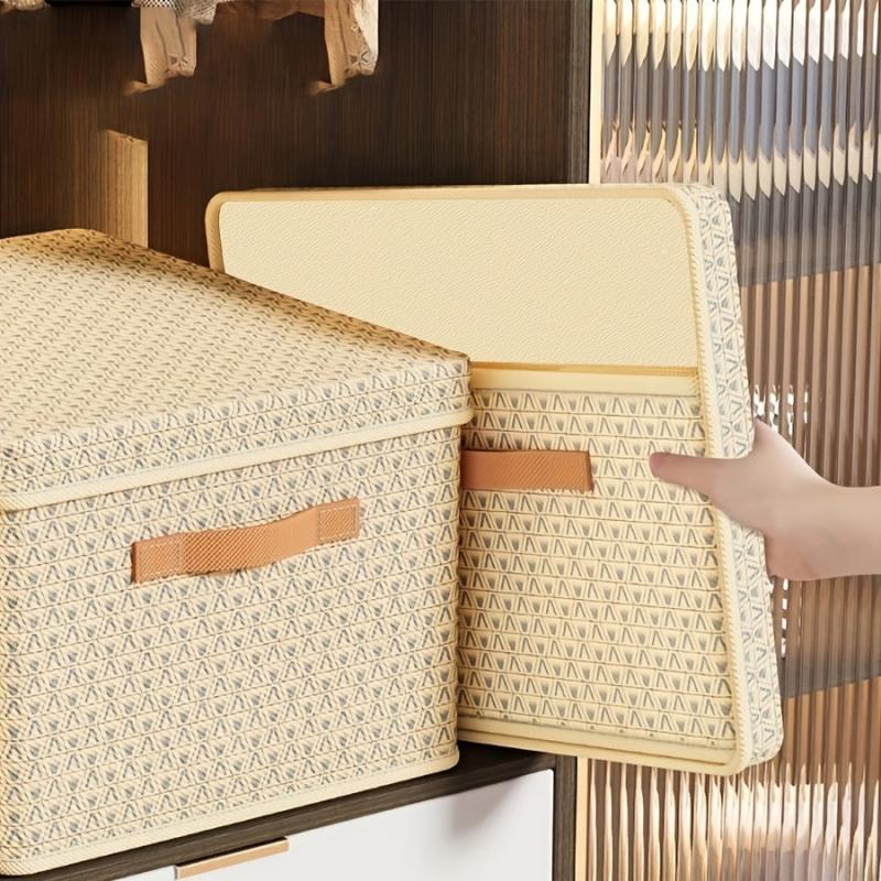Foldable PP Storage Box with Lid for Clothes and Quilts