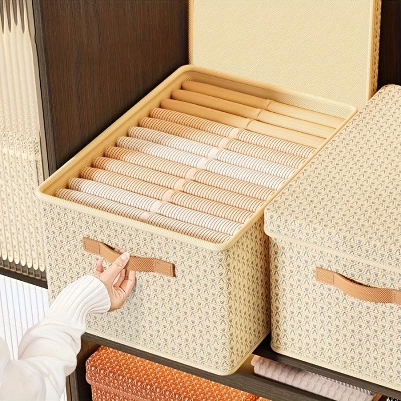 Foldable PP Storage Box with Lid for Clothes and Quilts