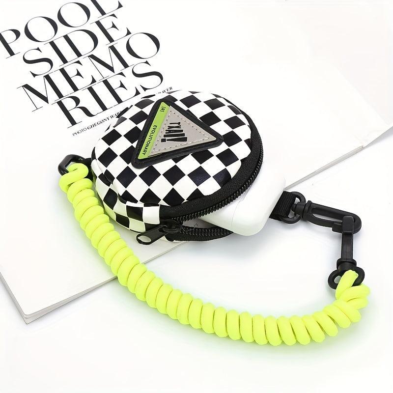 Men's Creative Headphone Key Coin Storage Bag Purse Chain Round Bag