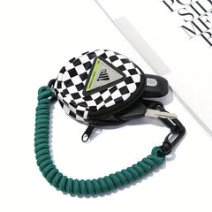 Men's Creative Headphone Key Coin Storage Bag Purse Chain Round Bag