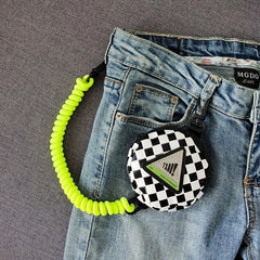 Men's Creative Headphone Key Coin Storage Bag Purse Chain Round Bag