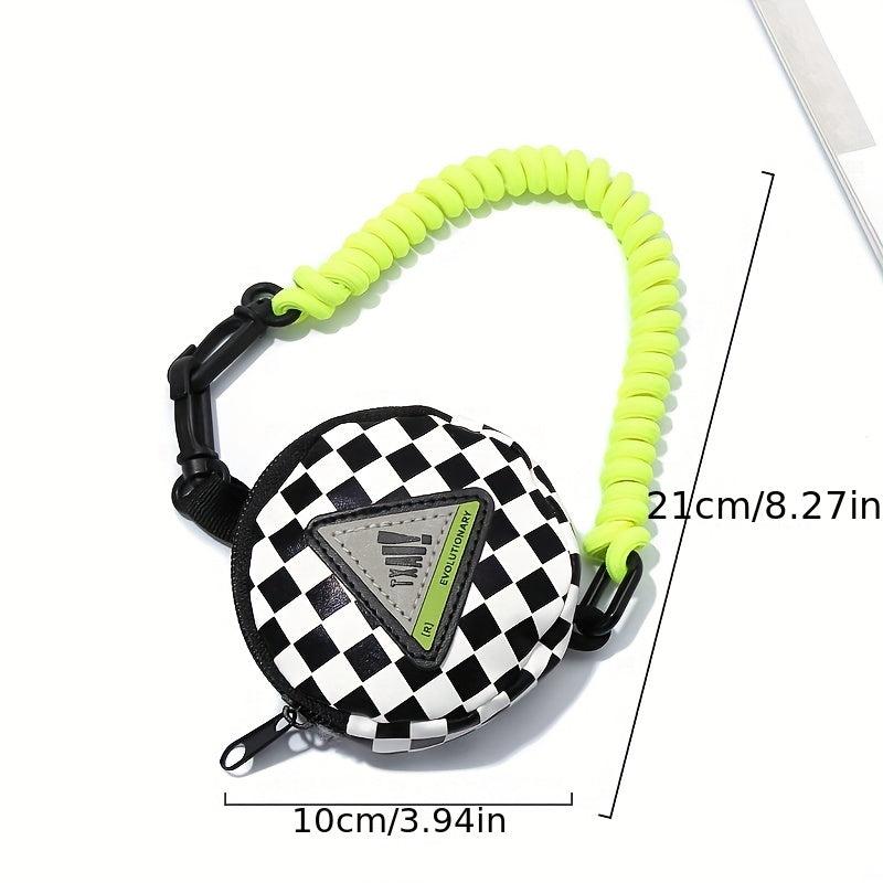 Men's Creative Headphone Key Coin Storage Bag Purse Chain Round Bag