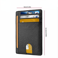Men's Leather Card Holder RFID Blocking Anti theft Card Holder Slim Card Holder