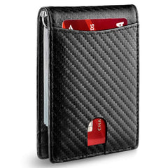 Men's Leather Card Holder RFID Blocking Anti theft Card Holder Slim Card Holder