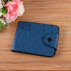 Men's Leather Short Wallet Polka Dot Decor Wallet