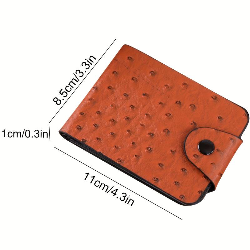 Men's Leather Short Wallet Polka Dot Decor Wallet