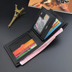 Men's Leather Short Wallet Money Clip Card Holder Coin Purse