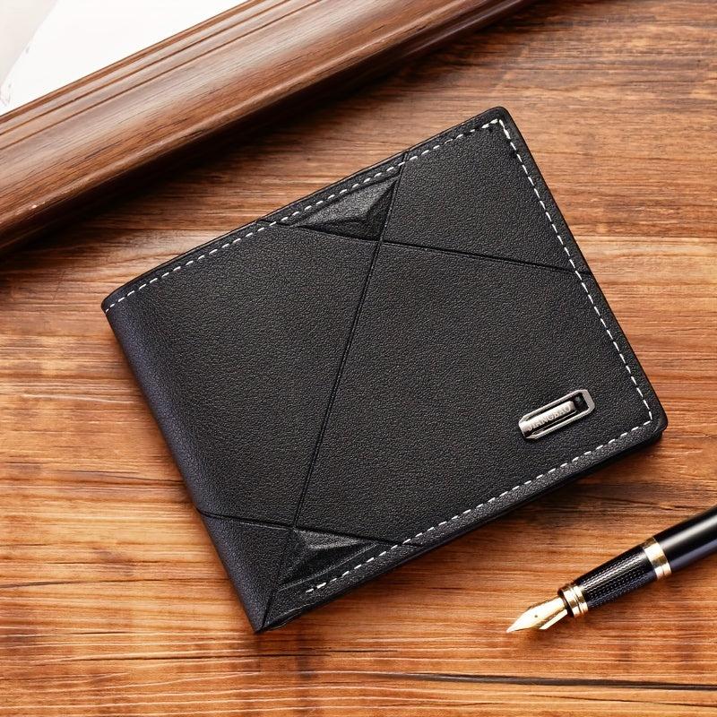 Men's Leather Short Wallet Money Clip Card Holder Coin Purse