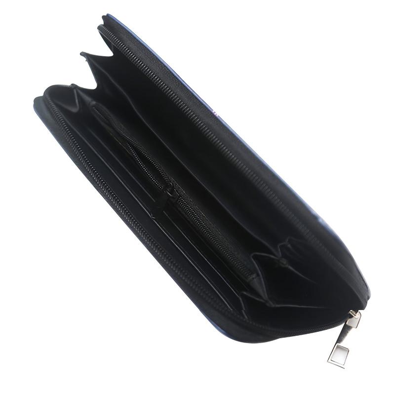 Men's Skull Snake Skeleton Hand Long Wallet Vintage Leather Zipper Coin