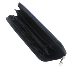 Men's Skull Snake Skeleton Hand Long Wallet Vintage Leather Zipper Coin