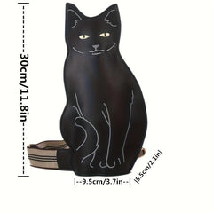 Cat Shaped Chest Bag Cartoon Anime Sling Bag Faux Leather Crossbody Bag