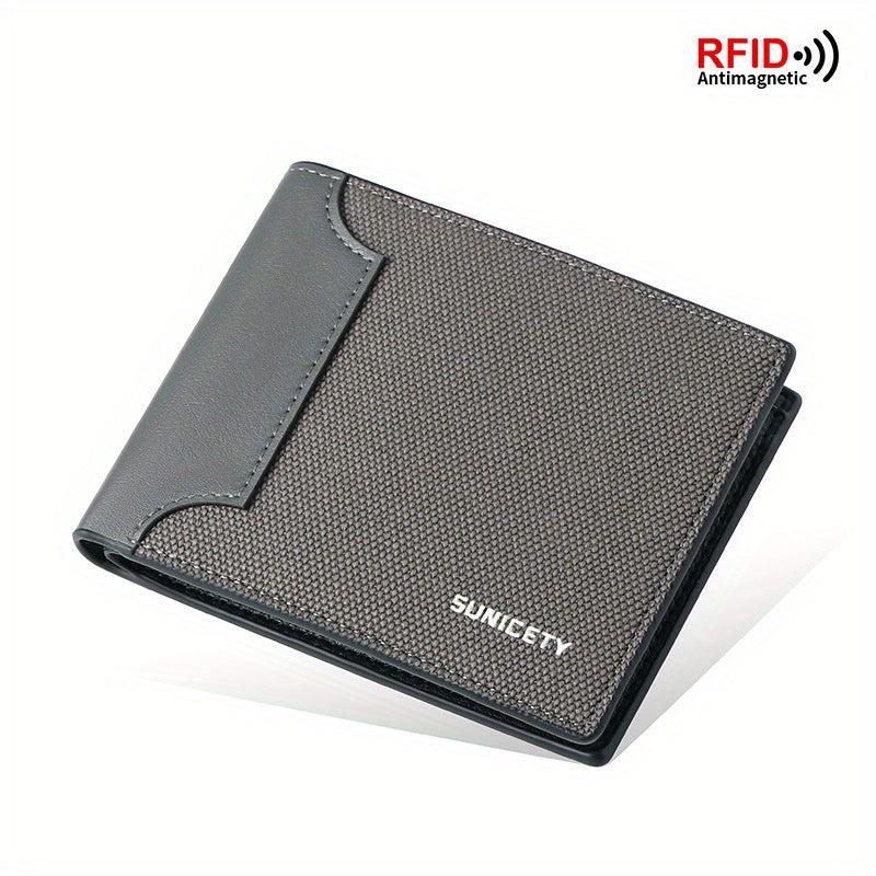 Men's RFID Anti theft Wallet Money Clip Short Wallet