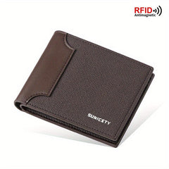 Men's RFID Anti theft Wallet Money Clip Short Wallet
