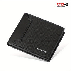 Men's RFID Anti theft Wallet Money Clip Short Wallet